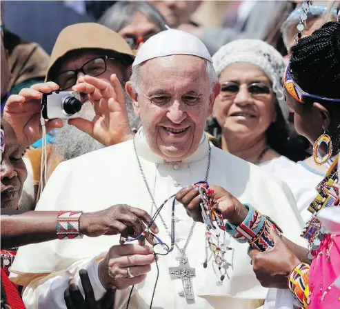  ?? GREGORIO BORGIA / AP PHOTO, FILE ?? Three years ago, Pope Francis issued an encyclical that called on people to save the planet from climate change and other environmen­tal threats.