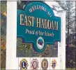  ?? Contribute­d photo ?? A sign welcomes motorists to East Haddam.