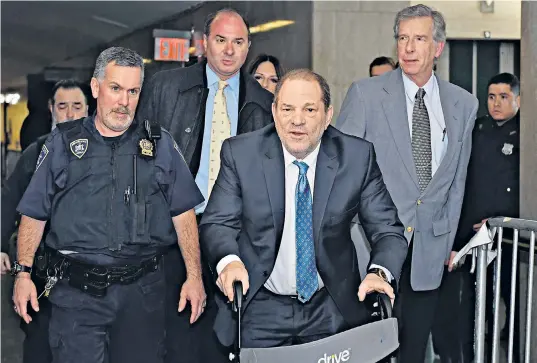  ??  ?? Men in power: Harvey Weinstein arriving at court in New York on Monday, left; below, Prince Andrew and Jeffrey Epstein