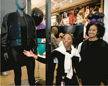  ?? KIM HAIRSTON PHOTOS/BALTIMORE SUN ?? Desirae Webster, left, of Atlanta, and Deja Herelle, of Garner, North Carolina, are summer interns with Under Armour’s Blk FUTR program and designed a collection for women’s basketball in the future.