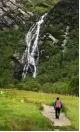  ??  ?? Steall Falls, flowing into the Water of Nevis.