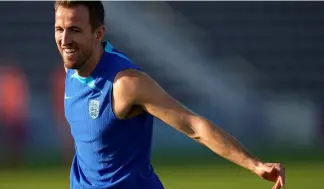  ?? ?? Harry Kane beim Training in Katar