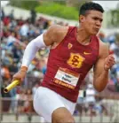  ?? Kirby Lee/ Image of Sport ?? Former North Allegheny track star Ayden Owens has transferre­d from Southern California to Michigan.