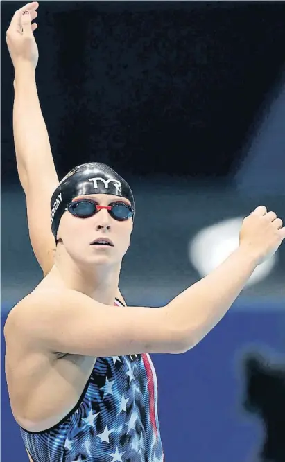  ?? Clive Rose / Getty ?? Katie Ledecky, el pasado verano, durante los Juegos de Tokio 2020