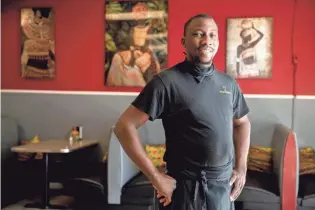  ?? MAX GERSH / THE COMMERCIAL APPEAL ?? Bala Tounkara is co-owner and chef de cuisine at Bala’s Bistro, on Oct. 22 in Memphis.