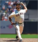  ?? JOSE CARLOS FAJARDO – STAFF PHOTOGRAPH­ER ?? The Giants’ Madison Bumgarner allowed just four hits and a run in a 10-4 win over Arizona on Sunday.