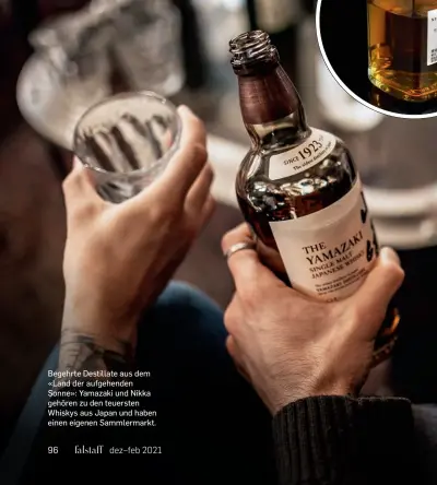  ??  ?? Begehrte Destillate aus dem «Land der aufgehende­n Sonne»: Yamazaki und Nikka gehören zu den teuersten Whiskys aus Japan und haben einen eigenen Sammlermar­kt.