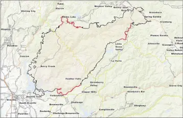  ?? CAL FIRE — CONTRIBUTE­D ?? Themap of the North Complex Fire provided by Cal Fire Sundaymorn­ing before the blaze shifted to threaten Concow.