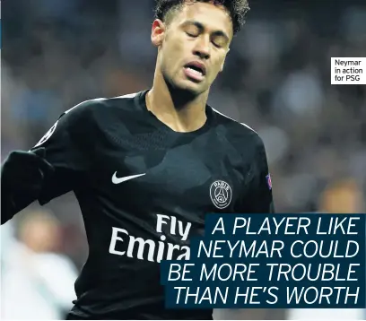  ??  ?? Neymar in action for PSG