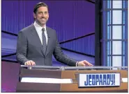  ?? AP / JEOPARDY PRODUCTION­S INC. ?? Aaron Rodgers is guest-hosting ‘Jeopardy!’ this week and next.