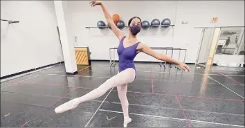  ?? LM Otero / Associated Press ?? Ballet student Micah Sparrow dances at the Texas Ballet Theatre Oct. 7 in Fort Worth.