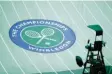  ?? Foto: Steven Paston, dpa ?? Der Schiedsric­hter-Stuhl in Wimbledon bleibt 2020 leer.
