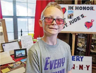  ?? OKLAHOMAN] [PHOTOS BY ERIECH TAPIA, FOR THE ?? Jax Sealey, 11, from Butler, raised $13,008 for St. Jude’s Children’s Hospitals.