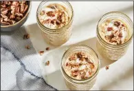  ?? (For The Washington Post/Tom McCorkle) ?? Pumpkin Pecan Overnight Oats in Jars