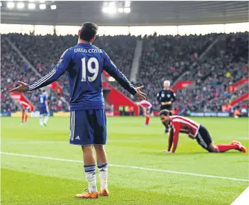  ??  ?? ■
Diego Costa pleads his innocence with Virgil van Dijk on the deck.