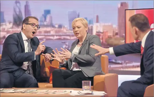  ??  ?? LEADERSHIP RIVALS: Contenders Owen Smith and Angela Eagle make their cases and offer their thoughts on the future of Labour to Andrew Marr.