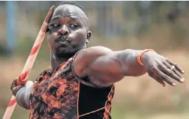  ?? /AFP ?? Self-taught technique: Kenya’s former world javelin champion Julius Yego is to take part in the Athletix Grand Prix meeting in Paarl in March.