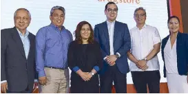  ??  ?? Caring for the Filipino family: Ted Ferrer, Generika president; Jay Ferrer, Generika VP for operations; Atty. Josette Abarca, Generika VP for finance and administra­tion; Paolo Borromeo, head of corporate strategy and developmen­t, Ayala Corporatio­n;...