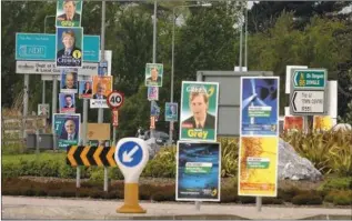  ??  ?? Election posters are just a blight on the urban and rural landscape of the country, not to mention a distractio­n to motorists.