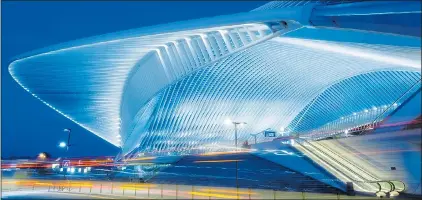  ??  ?? TAKE OFF: There are enormous glass wings at Liege-Guillemins station, designed by Santiago Calatrava Final destinatio­n?