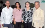  ??  ?? Cayetano Rodríguez, Patricia de Rodríguez, Agustina Fernández de Mella y Aristófane­s Mella.