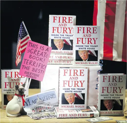  ?? NEIL P. MOCKFORD / GETTY IMAGES ?? Michael Wolff ’s Fire and Fury: Inside the Trump White House doesn’t tell readers anything they didn’t know or suspect already but may help the U. S. president exceed expectatio­ns when he does anything approachin­g normal.