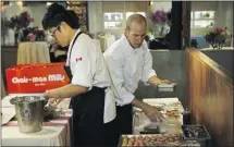  ??  ?? Curtis Luk, left, was the one to go on this week’s Top Chef Canada.