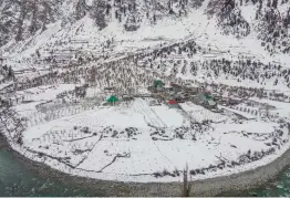  ?? — PTI ?? A view of the snow-clad Lahaul valley in Himachal Pradesh on Friday.