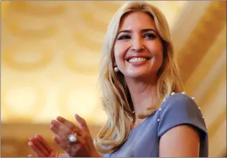  ?? The Associated Press ?? Ivanka Trump applauds during the 2017 Traffickin­g in Persons Report release at the State Department in Washington.