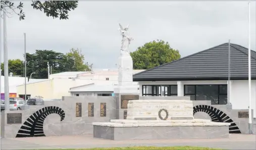  ??  ?? SPECIAL: Kaitaia’s World War I memorial, which was repaired and embellishe­d for its centennial in 2016, was one of the country’s first, and unique in that its inscriptio­ns were in English and te reo Maori.