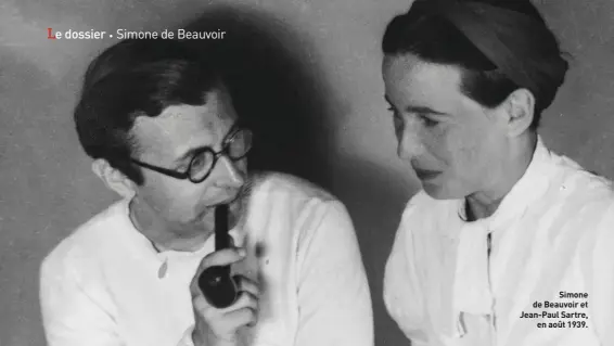  ??  ?? Simone de Beauvoir et Jean-Paul Sartre, en août 1939.