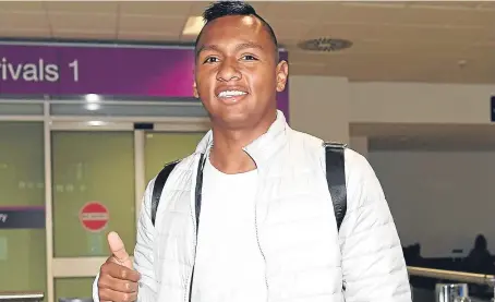  ?? Picture: SNS. ?? Alfredo Morelos is targeting a place at the World Cup next year after his £1m move to Rangers.