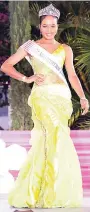  ??  ?? Miss Universe Jamaica East 2017, Addaire Esme, making her final strut as queen.