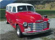  ??  ?? This 1948 Chevrolet one-ton ambulance once used as a mine rescue vehicle has been modified by Fraser Field for the 2017 Coast to Coast Tour.
