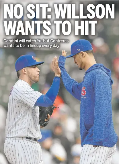  ?? GETTY IMAGES ?? Cubs starting pitcher Yu Darvish (right) put up excellent numbers with Victor Caratini behind the plate last season.