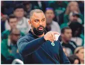  ?? MORRY GASH/ASSOCIATED PRESS ?? Ime Udoka has taken the Boston Celtics to the NBA Eastern Conference finals in his first year coaching one of the league’s most storied franchises.