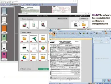  ??  ?? BELOW The software has scan automation and document management tools