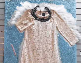  ?? CONTRIBUTE­D ?? The Angel Dress Painting by Joanna Gilman Hyde is one of the pieces included in a month-long exhibit at Th’YARC in Yarmouth.