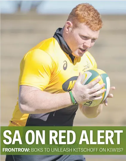  ??  ?? X-FACTOR. Springbok prop Steven Kitshoff could be a surprise addition to the starting line-up to take on the All Blacks at Newlands on Saturday. Picture: Gallo Images