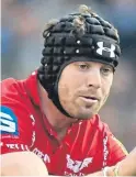  ??  ?? Leigh Halfpenny: concussed by Samu Kerevi challenge.