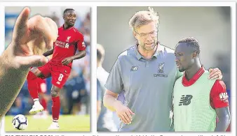  ??  ?? BIG FISH BIG POOL Keita cannot wait to wear the red shirt in the Prem and repay Klopp’s faith