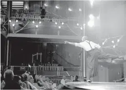  ?? KIRK MARSH/COURTESY ?? Adagio acrobat and hand balancing artist Nick Lowery performs for an audience at Circus Kirkus. The circus will have 16 performanc­es in South Florida starting this month.