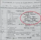  ??  ?? Rakesh Kumar’s school marksheet (left) and the certificat­e given to the Haryana government mentions different names for his mother.