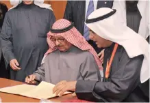  ??  ?? KUWAIT: Faisal Bader Al-Sayer, Chairman Al-Sayer Group Holding at the signing ceremony