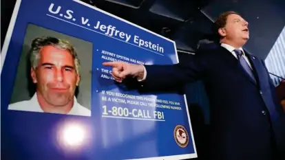  ??  ?? US attorney for the southern district of New York Geoffrey Berman has vowed to continue his investigat­ion in to Jeffrey Epstein © JASON SZENES/EPA-EFE/SHUTTERSTO­CK