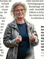  ?? MAURIZIO GAMBARINI / FUNKE FOTO SERVICES ?? Medienberi­chten zufolge steht der Rücktritt von Verteidigu­ngsministe­rin Christine Lambrecht (SPD) kurz bevor.