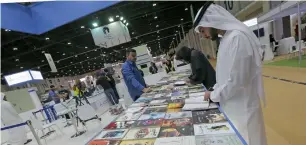  ?? Photo by Ryan Lim ?? Medad Publishing and Distributi­on pavilion of the Abu Dhabi Internatio­nal Book Fair. The publisher says the firm publishes books that promote UAE’s national identity. —