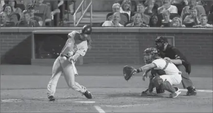  ?? ST. LOUIS POST-DISPATCH FILE PHOTO ?? Pittsburgh Pirates’ John Jaso hits a home run in the top of the ninth inning against the St. Louis Cardinals in a National League game last week.