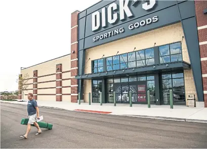  ?? SEAN PROCTOR BLOOMBERG FILE PHOTO ?? Dick’s Sporting Goods is working to stem sluggish sales as more shoppers buy sporting goods online.