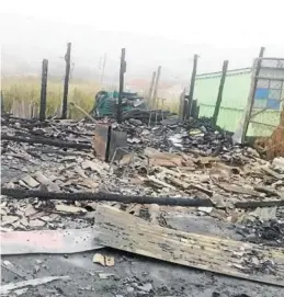  ?? Picture:SUPPLIED ?? NO MORE: Masibulele Daycare Centre in Mdantsane’s NU1 reduced to ashes after a break-in two weeks ago